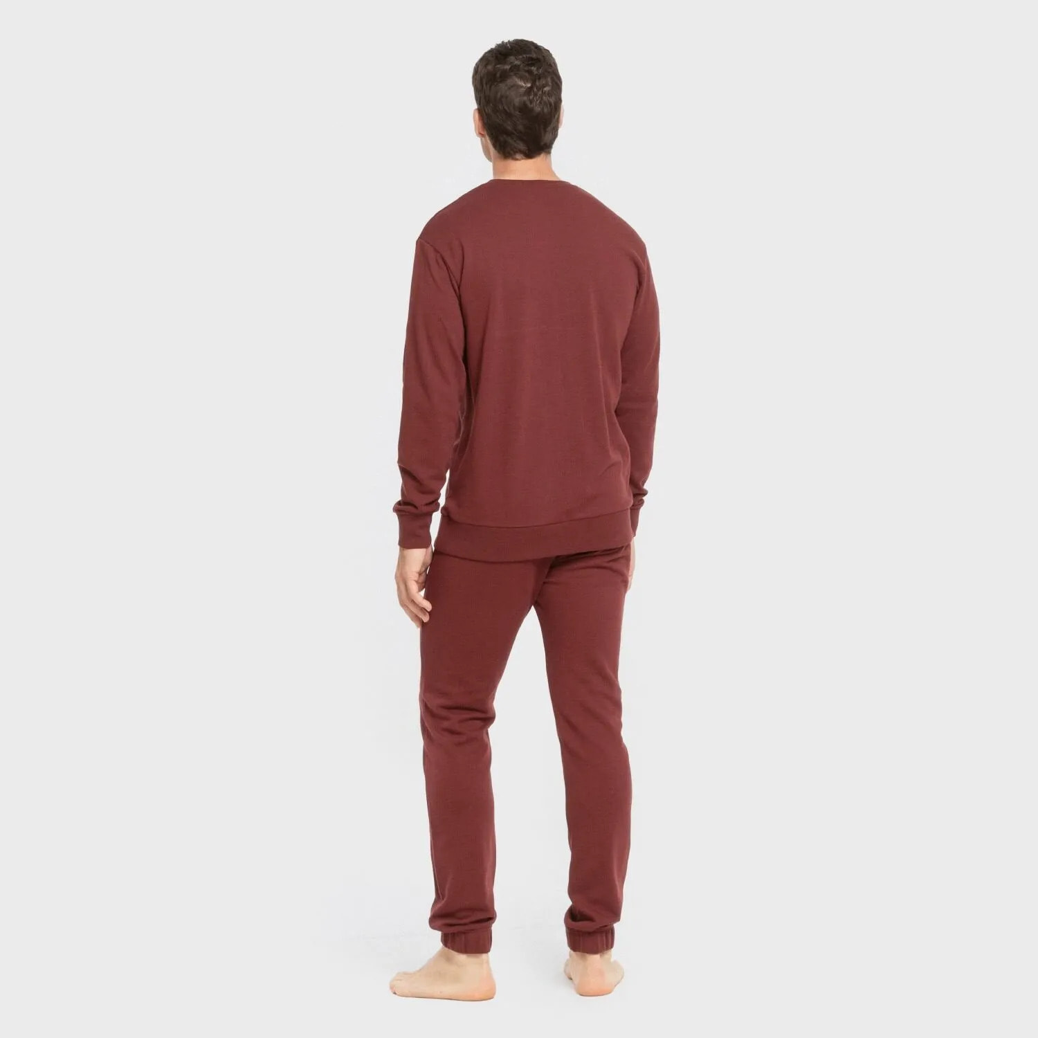Pantalón largo básico deportivo burdeos