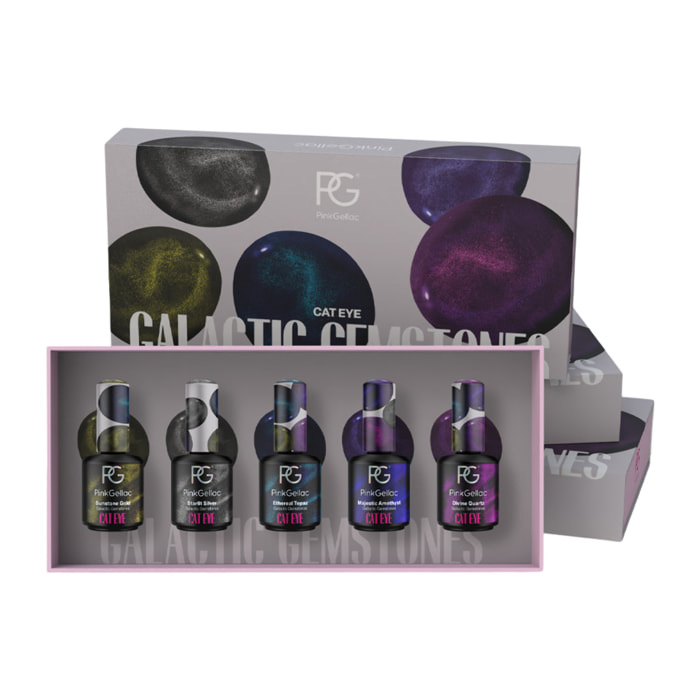 Set vernis semi-permanent - Cat Eye - Galactic Gemstones - 5x 15 ml