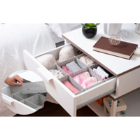 Organizzatore di cassetti x16 - Grigio - 37x7x0,2 cm