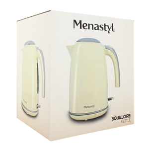Bouilloire en acier inoxydable 1,7L crème RETRO