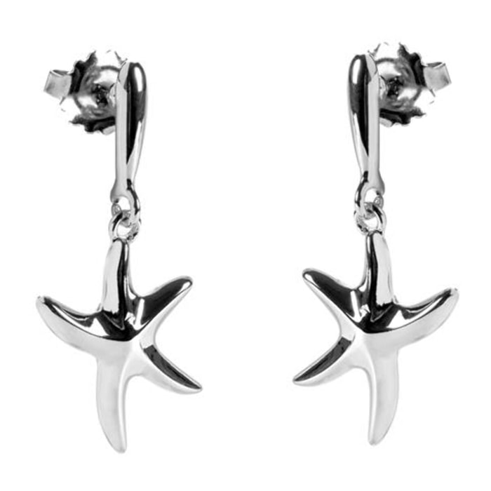 Pendientes Lux by Lux acabados en Rodio