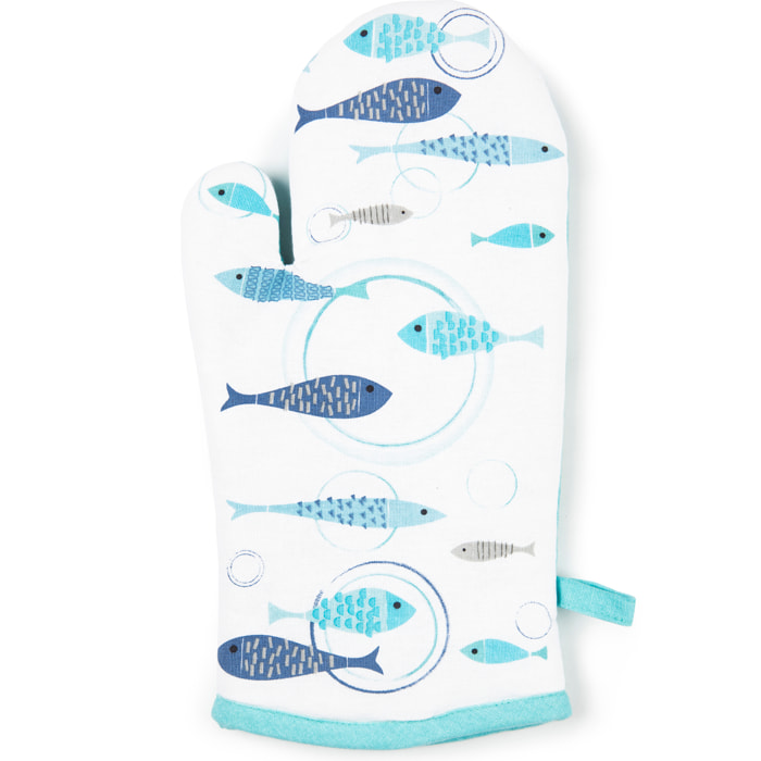 Set Canovaccio Presina e Guanto da Cucina Excelsa – North Sea, Cotone Multicolore