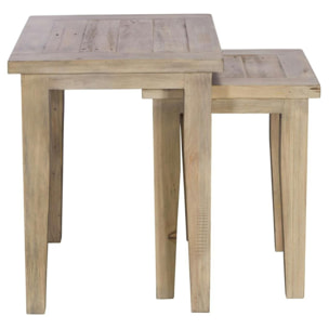 Table gigogne bois recyclé clair SALERNE