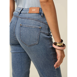 Oltre - Jeans flare stone washed - Azzurro