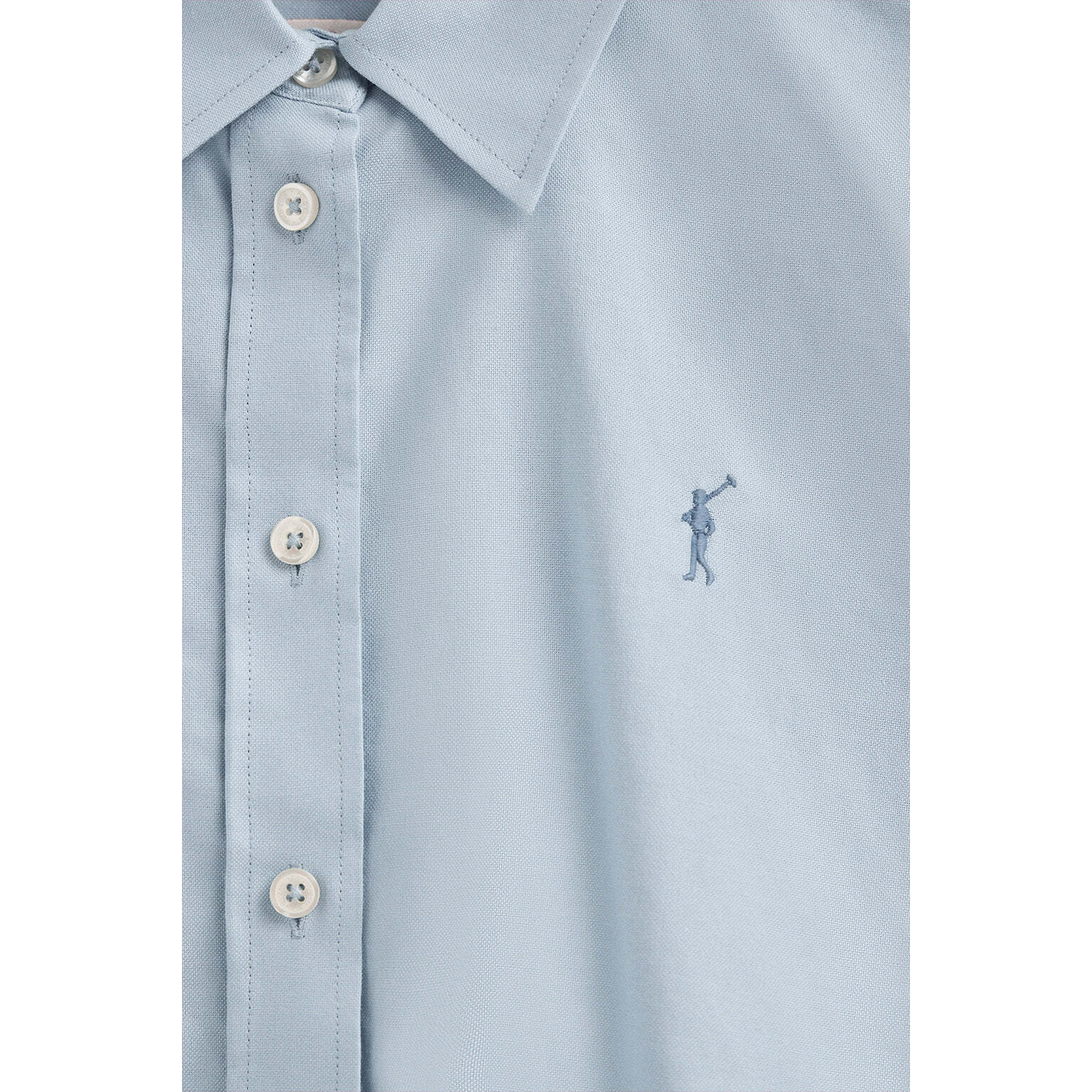 Camisa azul celeste de corte recto con logo Rigby Go