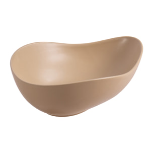 Vasque à poser design asymétrique 50,5 x 38 x 19 cm sans trop-plein moka mat PixL (CEPX5038MOM)