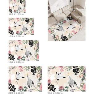 Alfombra de vinilo Hanami -PVC antideslizante, vinilica para cocina o salón, lavable, estilo abstracto