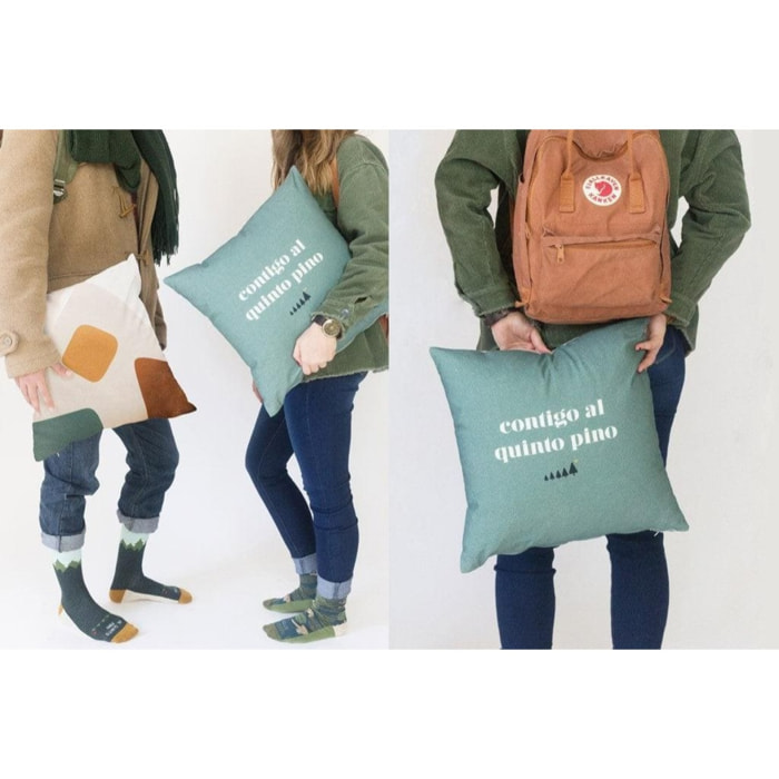 Funda Cojín "Contigo al quinto pino"