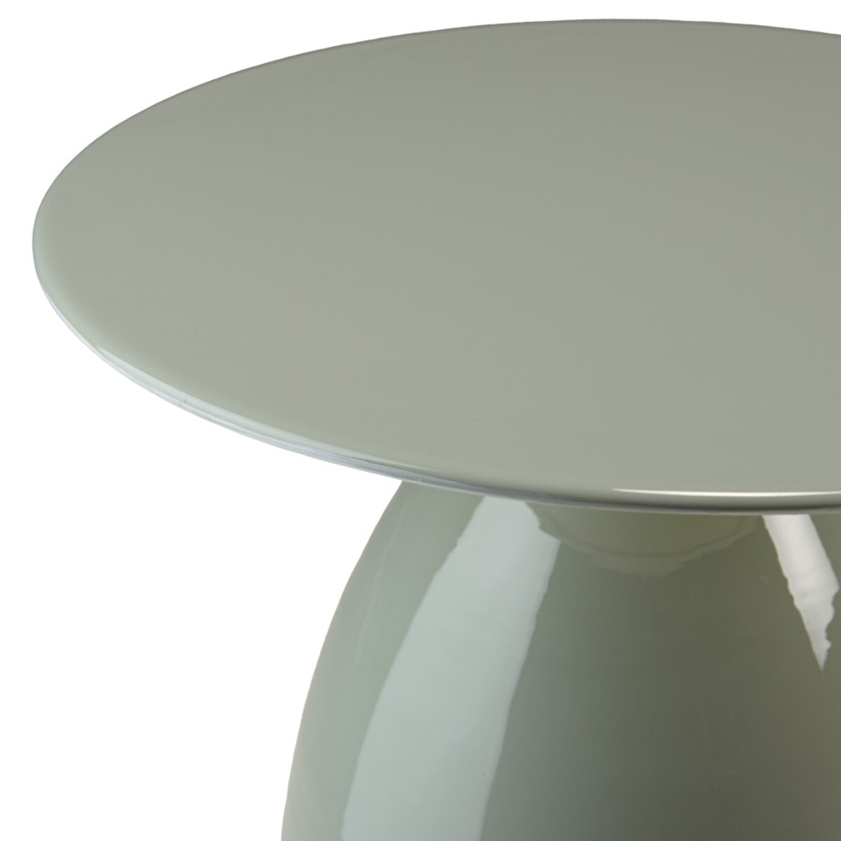 JAMES - Table d'appoint ronde 40x40cm en métal émaillé vert d'eau
