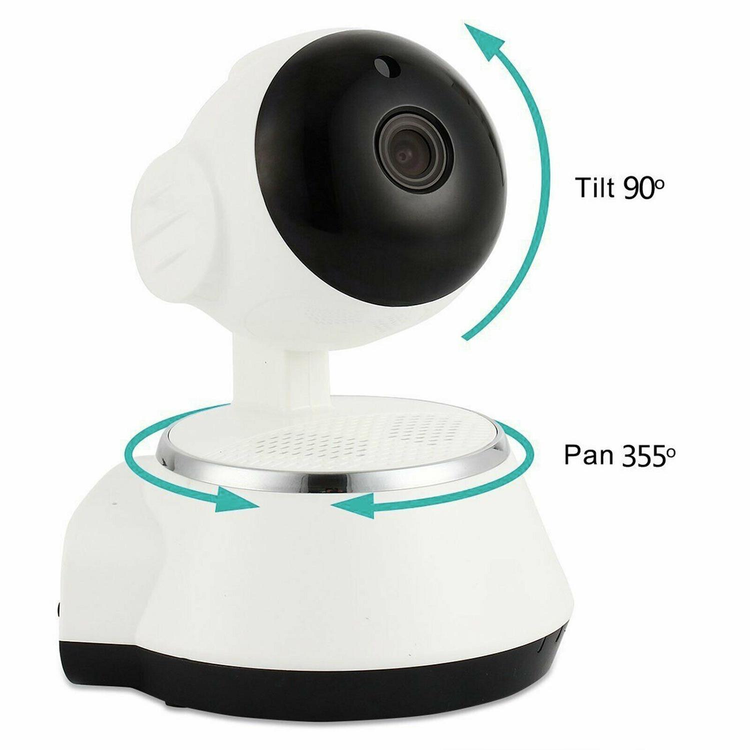 Telecamera IP Wifi motorizzata 360 ° HD 720P, visione notturna, rilevatore di movimento