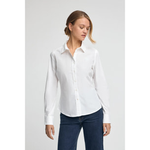 Camicia bianca slim fit con logo Polo Club