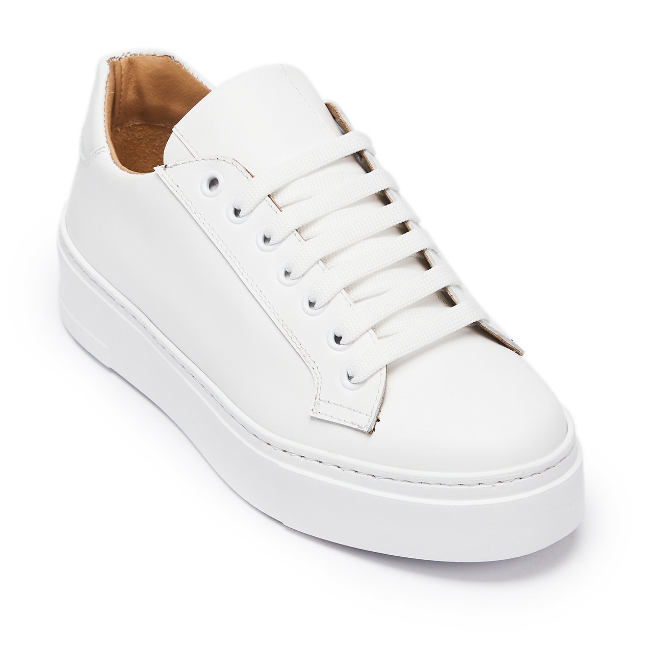 Classic Lace-up Sneaker British Passport Bianco