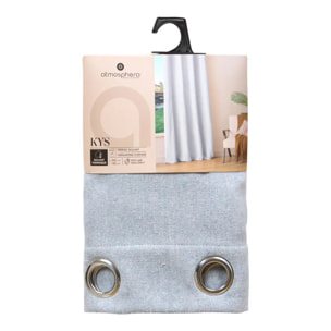 Rideau isolant Kys bleu minéral 140x260cm