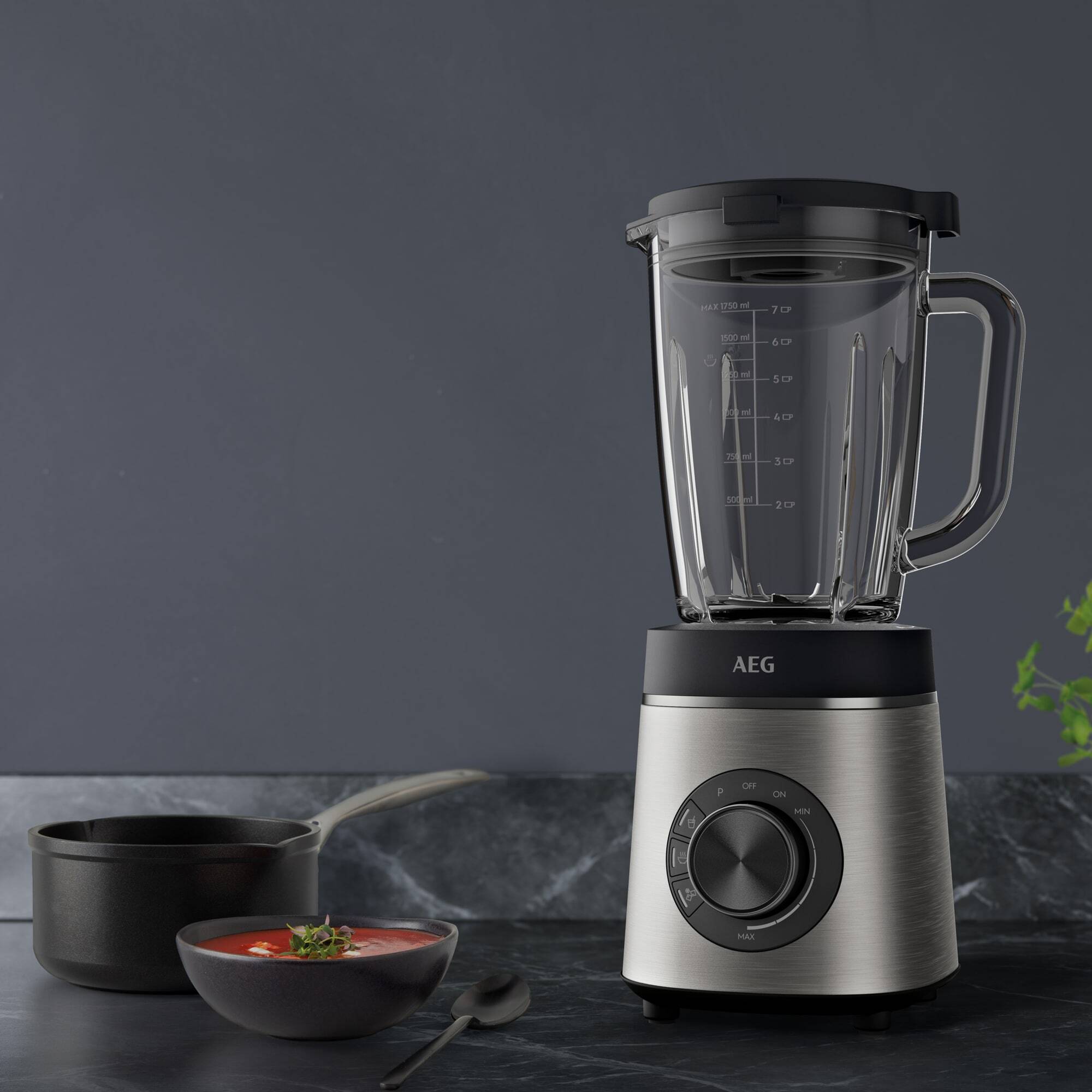 AEG Batidora de vaso de 1,75 litros y 1400 W TB6-1-6ST