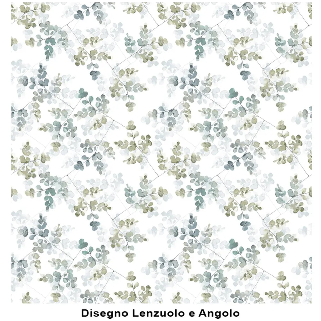 Lenzuolo superiore PETALO VERDE 100% Cotone e Made in Italy floreale primavera