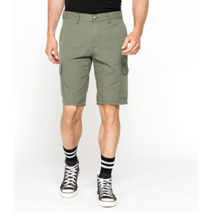 BERMUDA CARGO IN GABARDINA LEGGERA CON TASCONI