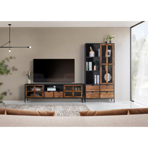 Mueble TV de Madera de Mango 180 Cm Estilo Industrial