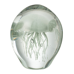 J-Line presse-papier Calypso - verre - transparent/vert - small