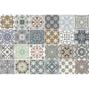 Stickers muraux - Sticker Mural Carrelage adhésif Cuisine Salle de Bain - 24 STICKERS CARRELAGES BEROBELLO