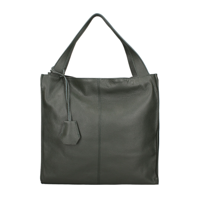 Borsa a spalla da donna - Modello Aelia - Vera pelle - 40.0 x 36.0 x 12.0 cm