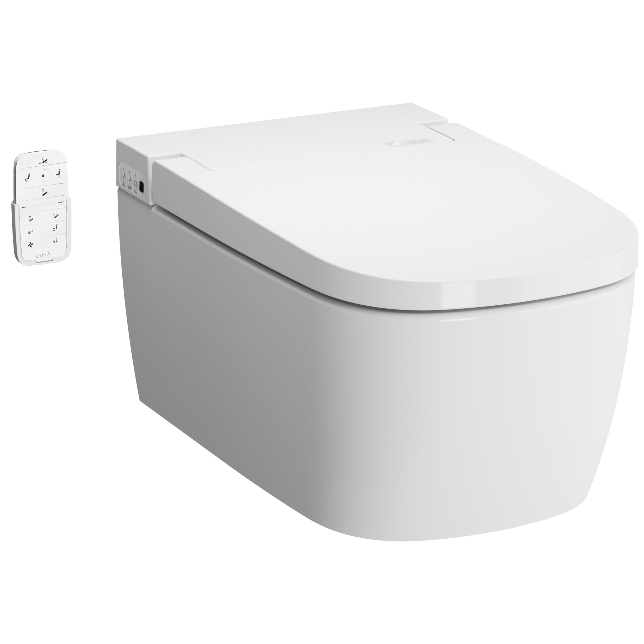 V-Care Comfort WC lavant suspendu sans bride avec commandes à distance + fonctions personnalisables, blanc (5674B0403-6194)
