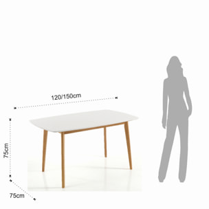 Tomasucci Table extensible STILL BLANC / BOIS Marron