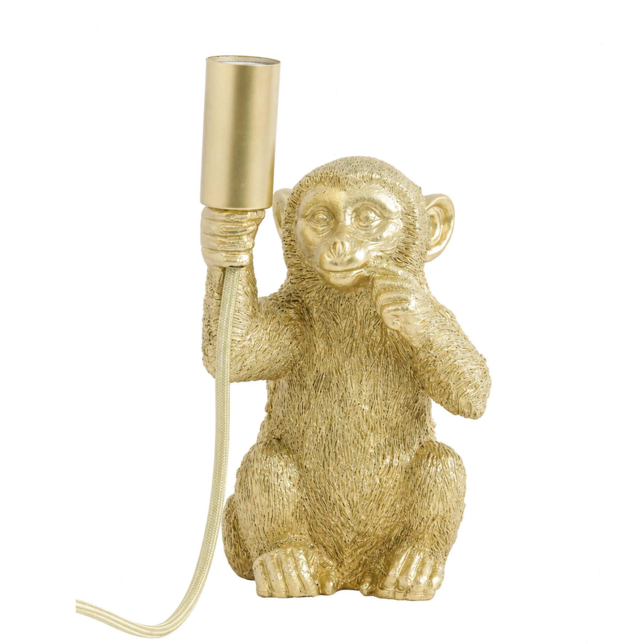 Lampe à poser en plastique doré - Monkey