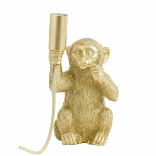 Lampe à poser en plastique doré - Monkey