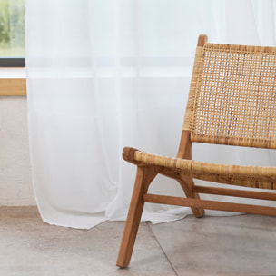 Rideau voilage 100% lin fluide - Blanc