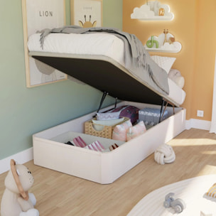 Canapé con zapatero 90x190 cm en artic Luxury Plus 3D Artic