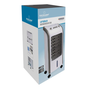 Well Home Aparato aire acondicionado 80W, 26x24x57cm, blanco/gris, depósito 3,5L, 3 velocidades, oscilación 360°