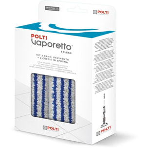 Kit POLTI 2 serpillères + 2 bonnettes