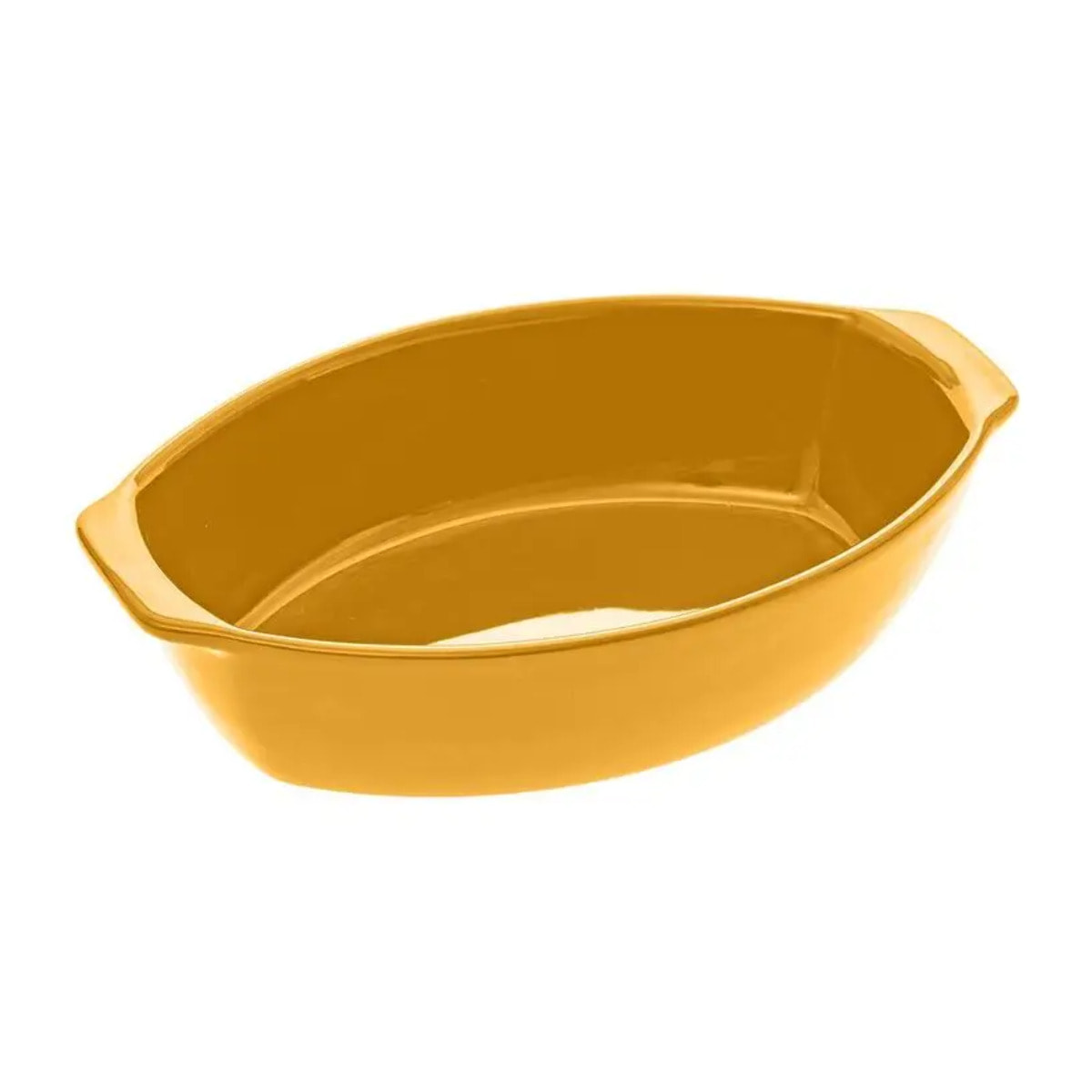 Plat ovale 28x17cm Jaune Céramique