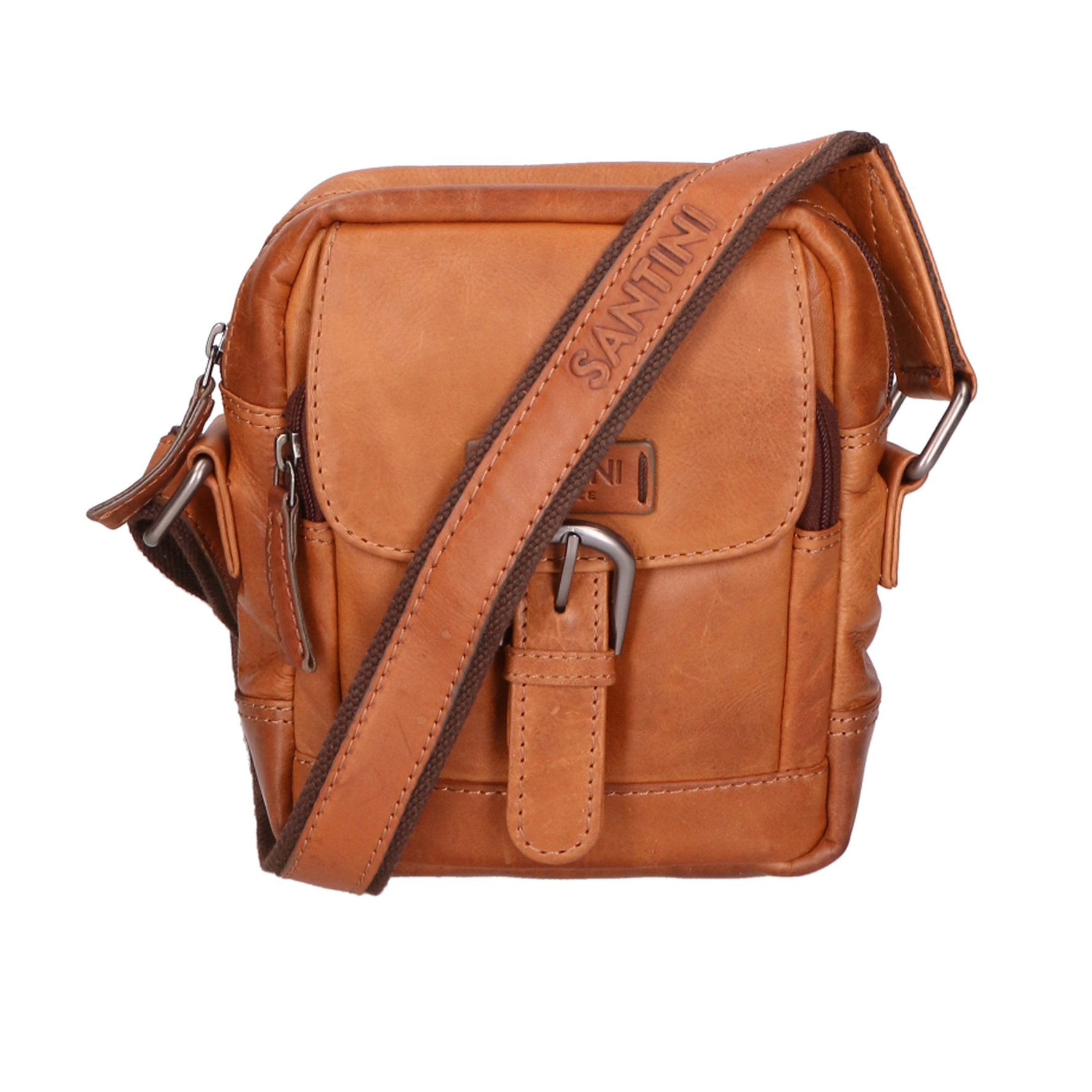 Borsa a tracolla unisex In Vera pelle Made in India 15x19x5 cm