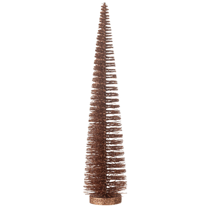 J-Line décoration Sapin De Noël Paillettes - plastique - brun - meidum