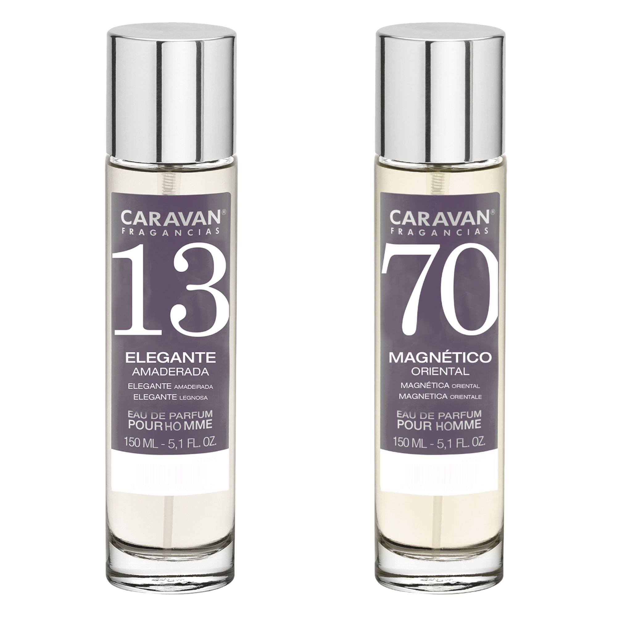 Caravan fragancias - caja de regalo con 2 perfumes: nº13 y nº7 de 150 ml, para hombre