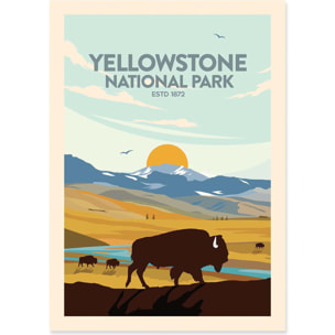 Affiche - Yellowstone National Park - Studio Inception