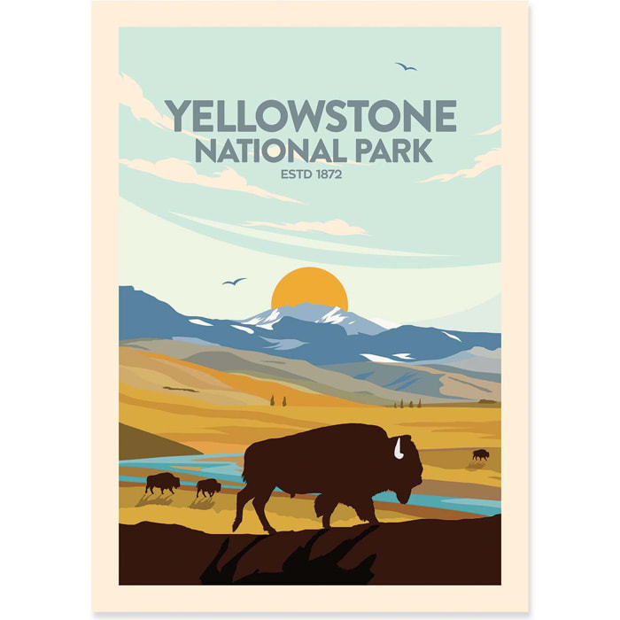 Affiche - Yellowstone National Park - Studio Inception