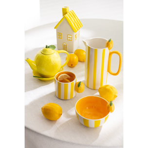 J-Line bol Fruit Dolomite - céramique - jaune/orange/rouge - 3 pcs
