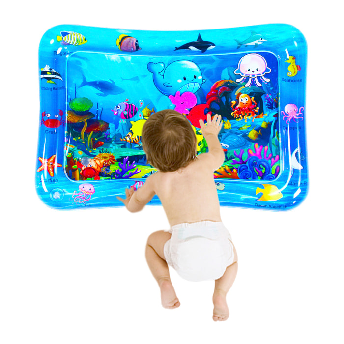 DAM Colchoneta hinchable infantil diseño bajo el mar. 70x50cm. 66x46x10 Cm. Color: Azul
