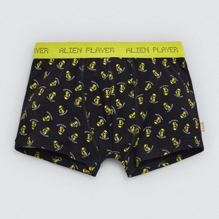 Confezione da 2 boxer da bambino con stampe "Alien Player"