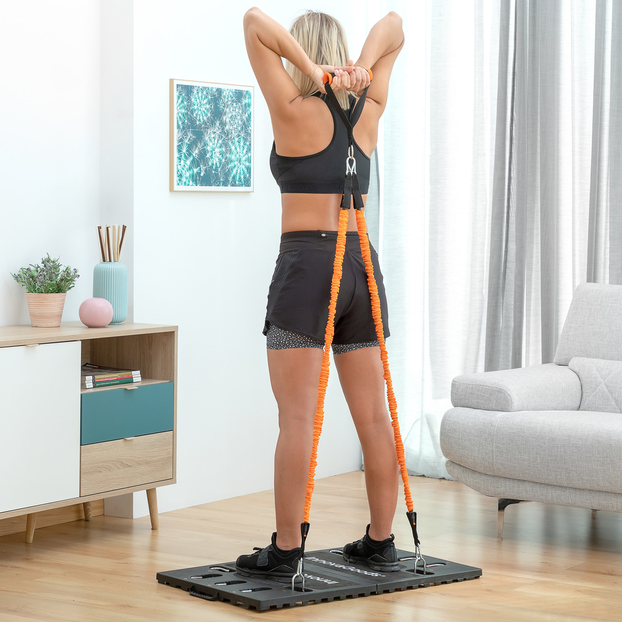 Sistema di Allenamento Integrale Portatile Gympak Max - Nero e Arancione - 57x48x120 cm