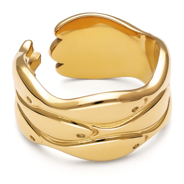Anello Maui Acciao Placcato Oro
