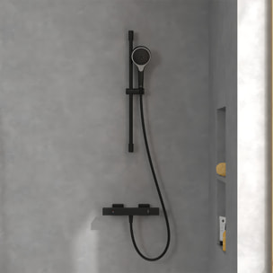 Mitigeur douche thermostatique VILLEROY ET BOCH Universal rectangle + Ensemble de douche Verve Showers 3 jets