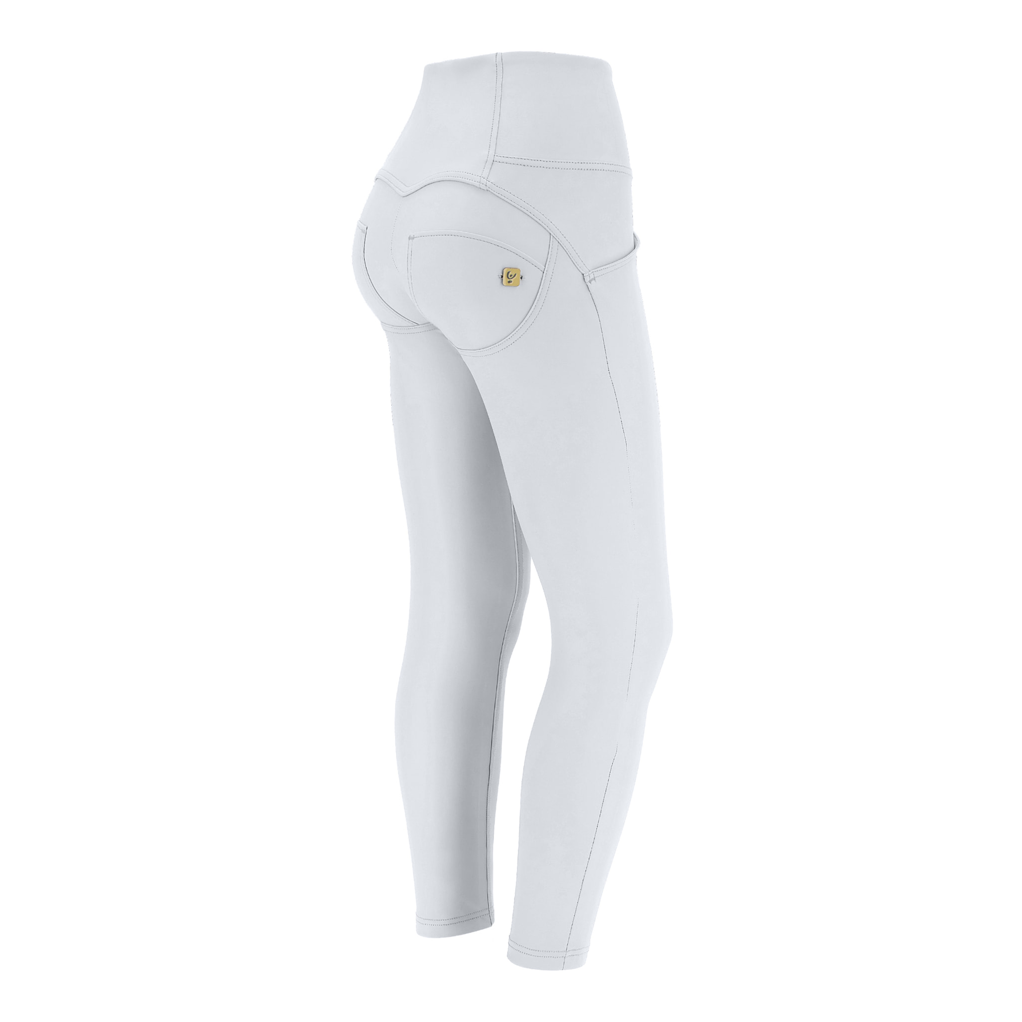 Pantaloni push up WR.UP® 7/8 vita alta bottoni similpelle