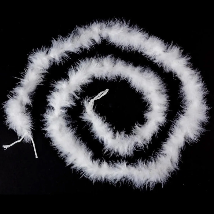 Boa ou guirlande en plumes - Blanc