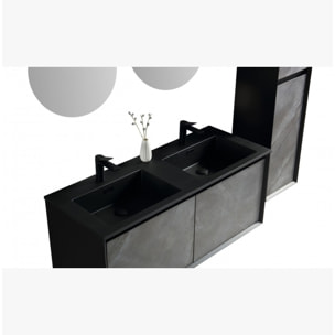 Ensemble de salle de bain 120 cm noir Aquasasso