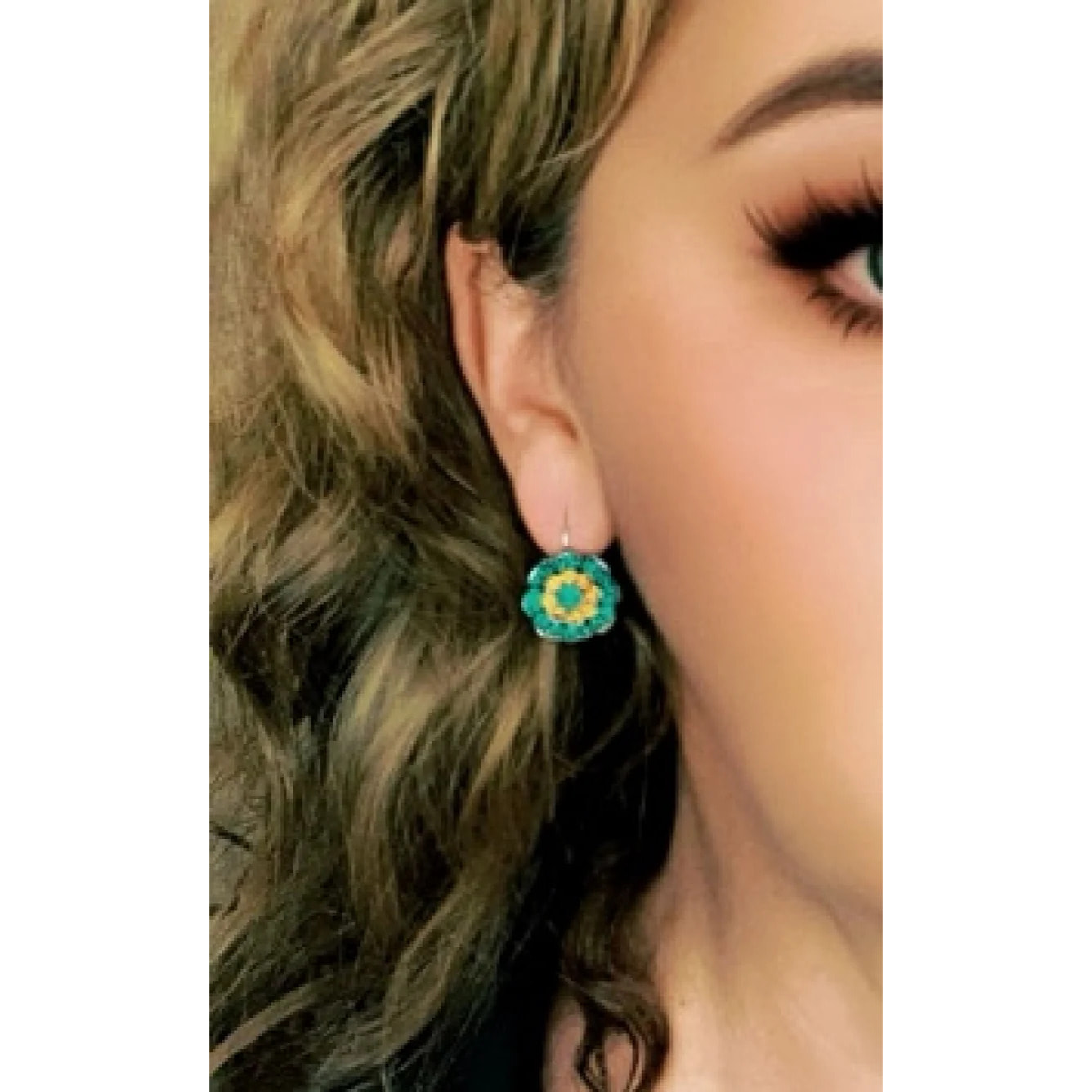 Pendientes Blue Zircon Sw plata 10µ