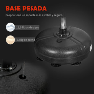 Saco de Boxeo de Pie Ajustable en Altura de 4 Niveles Punching Ball con Base Rellenable Guantes e Inflador para Adultos y Adolescentes Ø45x132-158 cm Negro y Rojo