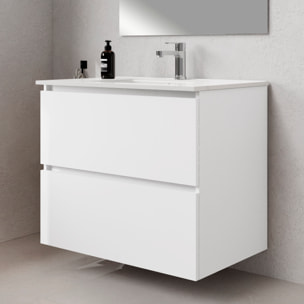 Conjunto mueble de baño SEA Alday, 80cm, Blanco Mate